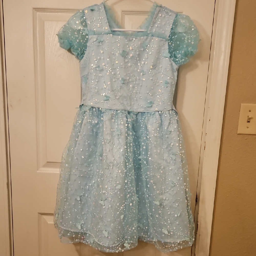 Kensie Girl Light Blue Sequin Dress 14 16